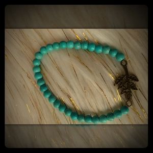 Hand made turquoise charm bracelet